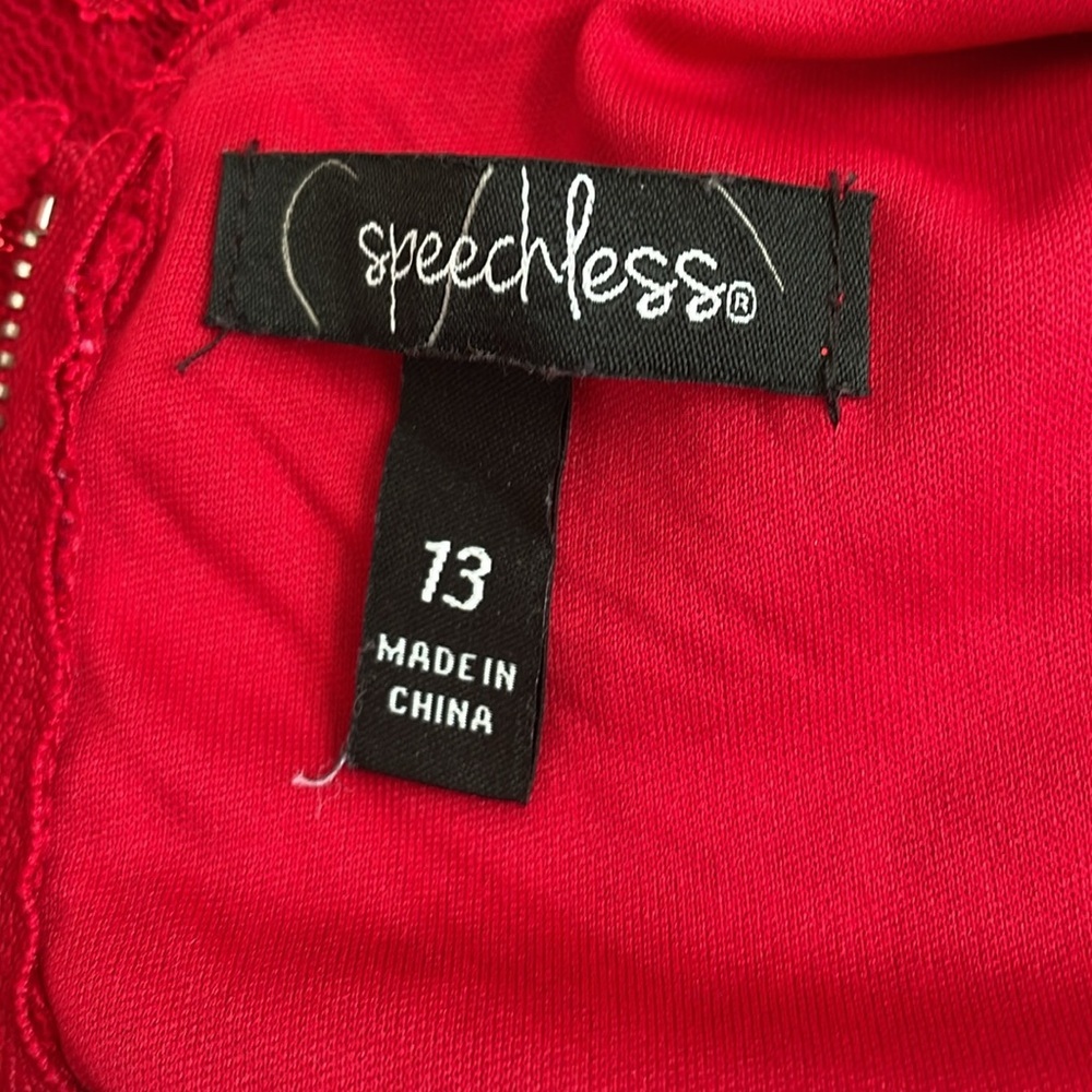 Speechless, red lace dress size 13 - Picture 3 of 7